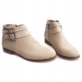 Botas caladas con cremallera H208 Beige 2