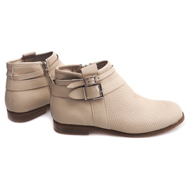 Botas caladas con cremallera H208 Beige 4