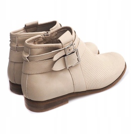 Botas caladas con cremallera H208 Beige 3