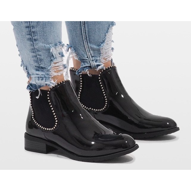 Botas negras de charol BO-237 # negro 2