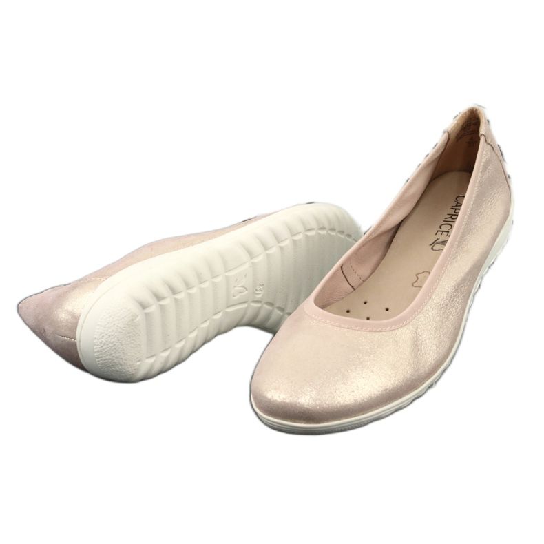 Bailarinas caprice rose metalic 22142 rosa amarillo 3