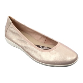 Bailarinas caprice rose metalic 22142 rosado amarillo 1