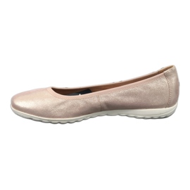 Bailarinas caprice rose metalic 22142 rosado amarillo 2