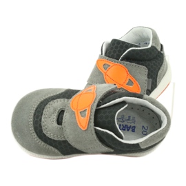 Niños de velcro zapatos deportivos de cuero gris bartek 6