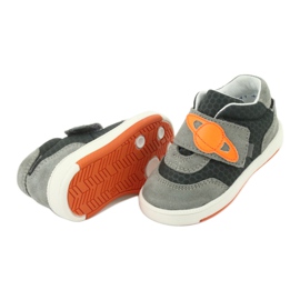 Niños de velcro zapatos deportivos de cuero gris bartek 5
