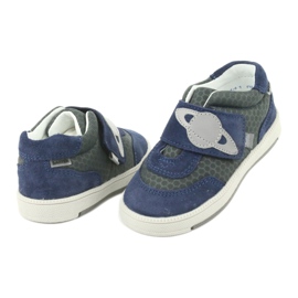 Bartek Zapatos deportivos de cuero azul para bebés gris 4