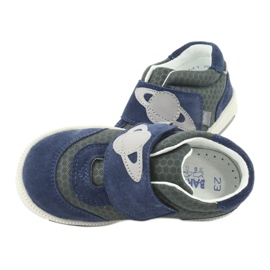 Bartek Zapatos deportivos de cuero azul para bebés gris 6