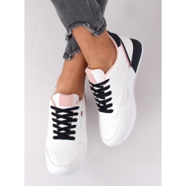 Zapatillas deportivas de mujer blancas BK938 BLANCO / AZUL azul marino 5