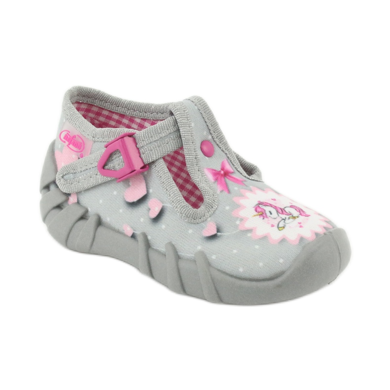 Calzado infantil befado 110P359 rosado gris 1