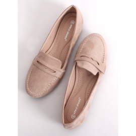 Mocasines de mujer beige 3900 Beige 2