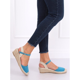 Alpargatas azules con cuñas LLI-3M85 L.BLUE 4