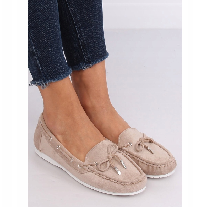 Mocasines de mujer beige RQ-1 Beige 2