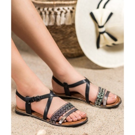 Small Swan Sandalias negras con estilo negro 4