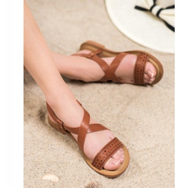 Small Swan Sandalias marrones con cuero ecológico marrón 3