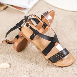 Small Swan Sandalias negras con cuero ecológico negro 2