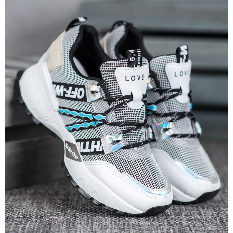 Bona Zapatillas Love Mesh blanco negro 1