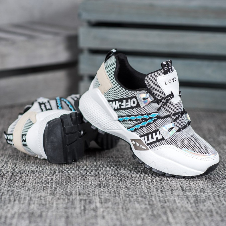 Bona Zapatillas Love Mesh blanco negro 2