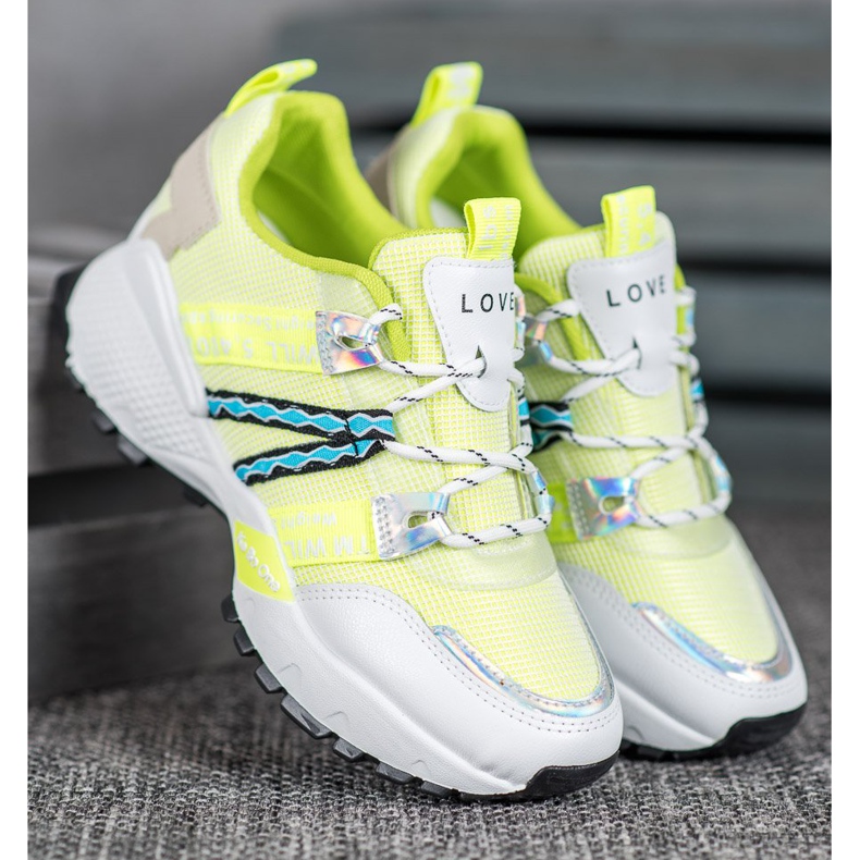Bona Zapatillas Love Mesh blanco multicolor verde 1 Bona Zapatillas Love Mesh blanco multicolor verde 1