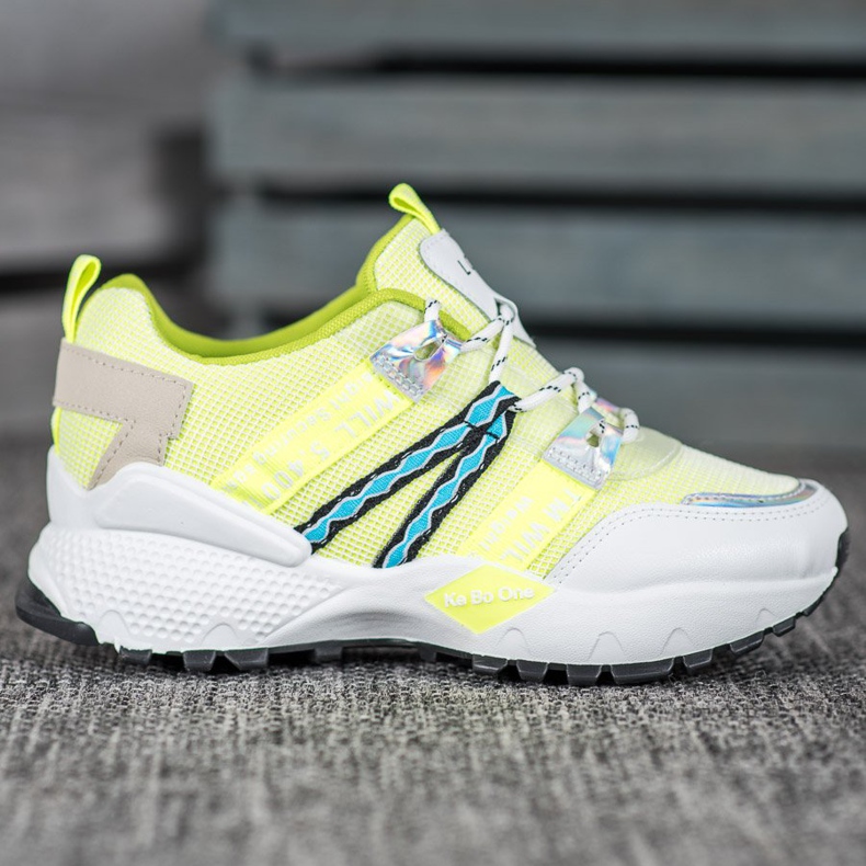 Bona Zapatillas Love Mesh blanco multicolor verde 2 Bona Zapatillas Love Mesh blanco multicolor verde 2