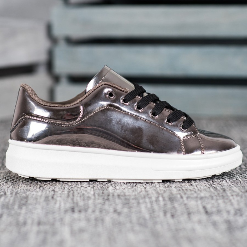 Bona Zapatos brillantes en la plataforma marrón multicolor 2