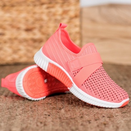 SHELOVET Slipons rosa con cristales multicolor rosado 3
