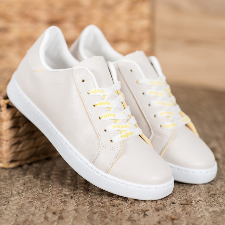 SHELOVET Calzado superdeportivo marrón amarillo 1