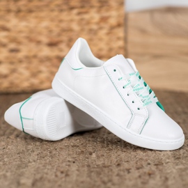 SHELOVET Calzado superdeportivo blanco verde 2