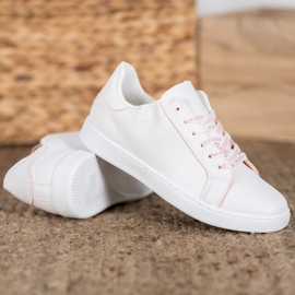 SHELOVET Calzado superdeportivo blanco rosado 2