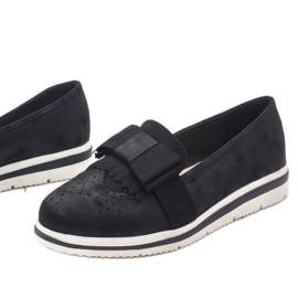 Zapatos negros mate en la cuña YT-8 1 Zapatos negros mate en la cuña YT-8 1