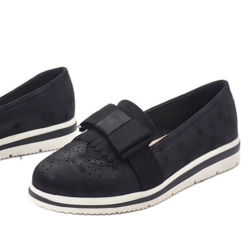 Zapatos negros mate en la cuña YT-8 1