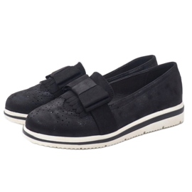 Zapatos negros mate en la cuña YT-8 2 Zapatos negros mate en la cuña YT-8 2