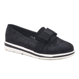 Zapatos negros mate en la cuña YT-8 3