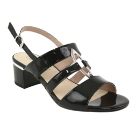 Sandalias caprice zapatos de mujer con decoración 28208 negro 1