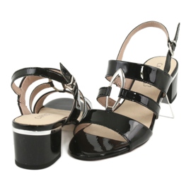 Sandalias caprice zapatos de mujer con decoración 28208 negro 4