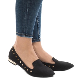 Mocasines bailarina ZHC-980 negros 2
