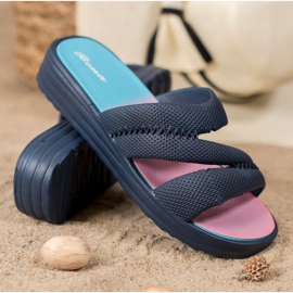 Bona Cómodas pantuflas azul marino 3