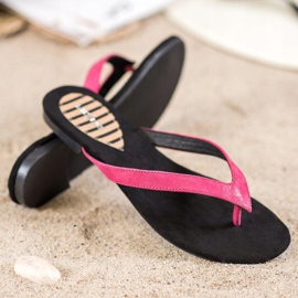 J. Star Chanclas casuales negro rosado 3