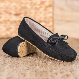 Kylie Mocasines cómodos con lazo negro 2