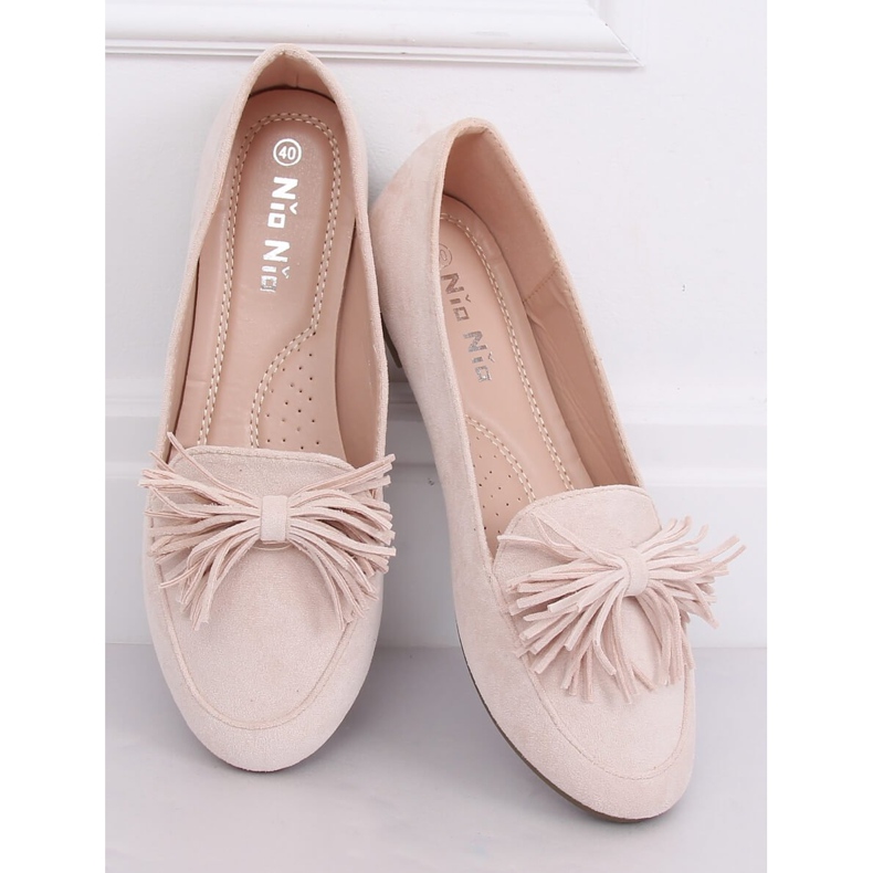 Mocasines de mujer beige y rosa 99-72A Beige 2 Mocasines de mujer beige y rosa 99-72A Beige 2