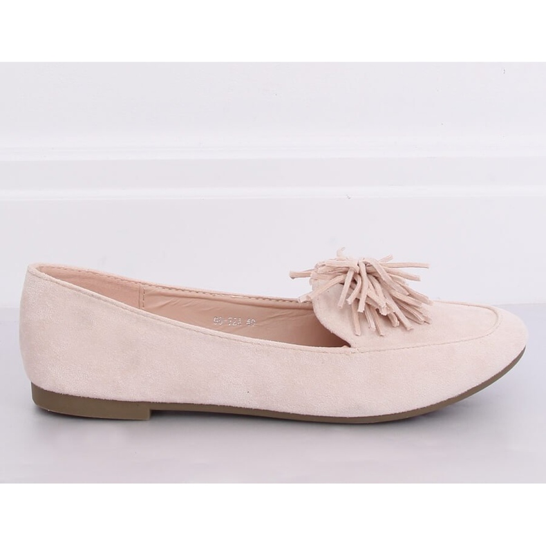 Mocasines de mujer beige y rosa 99-72A Beige 1 Mocasines de mujer beige y rosa 99-72A Beige 1