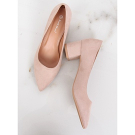 Salón tacones bajos beige 3837 Nude 3