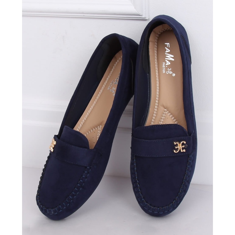 Mocasines de mujer azul marino B2020 DK.BLUE 1