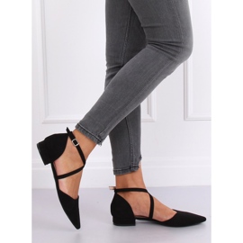 Black S-880 Bailarinas de corte negro 2