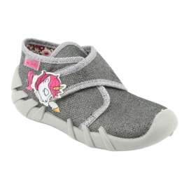 Calzado infantil befado 523P016 rosado plata gris 2