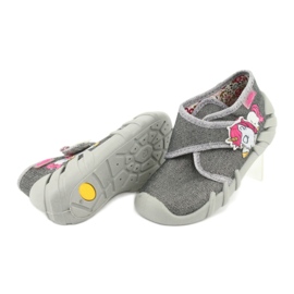 Calzado infantil befado 523P016 rosado plata gris 4