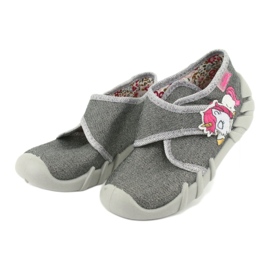 Calzado infantil befado 523P016 rosado plata gris 3