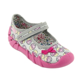 Calzado infantil befado 109P197 rosado gris 1