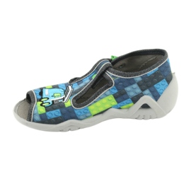 Calzado infantil befado 217P104 azul gris verde 3