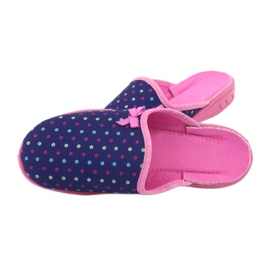 Zapato infantil color befado 707Y408 azul marino rosado 6