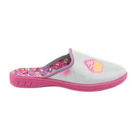 Zapato infantil color befado 707Y407 rosado gris amarillo 1